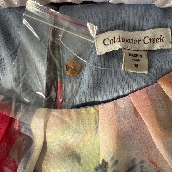 Coldwater Creek Blue and Peach Dress - Picture 6 of 6